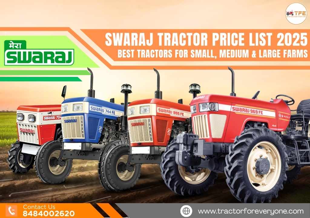 Swaraj Tractor Price List 2025: Best Tractors for Small, Medium & Large Farms